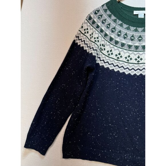 Christopher & Banks Womens Crewneck Pullover Sweater Knit Size L Multi Fair Isle - Picture 6 of 11